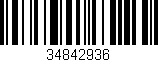 Código de barras (EAN, GTIN, SKU, ISBN): '34842936'