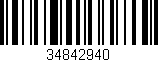 Código de barras (EAN, GTIN, SKU, ISBN): '34842940'