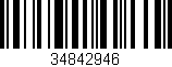 Código de barras (EAN, GTIN, SKU, ISBN): '34842946'