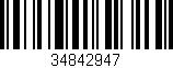 Código de barras (EAN, GTIN, SKU, ISBN): '34842947'