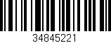 Código de barras (EAN, GTIN, SKU, ISBN): '34845221'