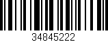 Código de barras (EAN, GTIN, SKU, ISBN): '34845222'