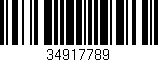 Código de barras (EAN, GTIN, SKU, ISBN): '34917789'