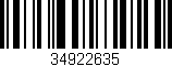 Código de barras (EAN, GTIN, SKU, ISBN): '34922635'