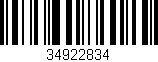 Código de barras (EAN, GTIN, SKU, ISBN): '34922834'