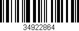 Código de barras (EAN, GTIN, SKU, ISBN): '34922864'