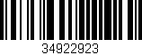 Código de barras (EAN, GTIN, SKU, ISBN): '34922923'