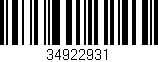 Código de barras (EAN, GTIN, SKU, ISBN): '34922931'