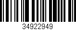 Código de barras (EAN, GTIN, SKU, ISBN): '34922949'