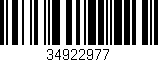 Código de barras (EAN, GTIN, SKU, ISBN): '34922977'