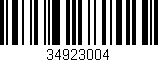 Código de barras (EAN, GTIN, SKU, ISBN): '34923004'