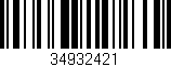 Código de barras (EAN, GTIN, SKU, ISBN): '34932421'