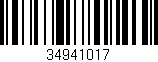 Código de barras (EAN, GTIN, SKU, ISBN): '34941017'