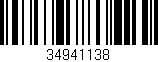 Código de barras (EAN, GTIN, SKU, ISBN): '34941138'