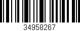 Código de barras (EAN, GTIN, SKU, ISBN): '34958267'