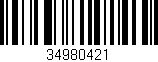 Código de barras (EAN, GTIN, SKU, ISBN): '34980421'