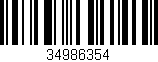 Código de barras (EAN, GTIN, SKU, ISBN): '34986354'