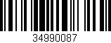 Código de barras (EAN, GTIN, SKU, ISBN): '34990087'