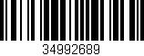 Código de barras (EAN, GTIN, SKU, ISBN): '34992689'