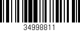 Código de barras (EAN, GTIN, SKU, ISBN): '34998811'