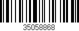 Código de barras (EAN, GTIN, SKU, ISBN): '35058868'