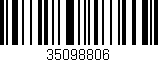 Código de barras (EAN, GTIN, SKU, ISBN): '35098806'