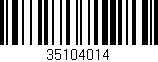 Código de barras (EAN, GTIN, SKU, ISBN): '35104014'