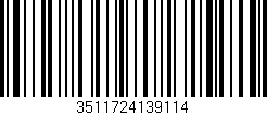 Código de barras (EAN, GTIN, SKU, ISBN): '3511724139114'