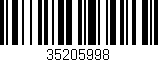 Código de barras (EAN, GTIN, SKU, ISBN): '35205998'