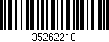 Código de barras (EAN, GTIN, SKU, ISBN): '35262218'