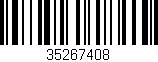 Código de barras (EAN, GTIN, SKU, ISBN): '35267408'
