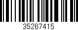 Código de barras (EAN, GTIN, SKU, ISBN): '35267415'