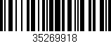 Código de barras (EAN, GTIN, SKU, ISBN): '35269918'