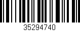 Código de barras (EAN, GTIN, SKU, ISBN): '35294740'