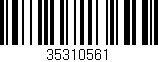Código de barras (EAN, GTIN, SKU, ISBN): '35310561'