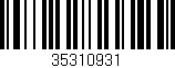 Código de barras (EAN, GTIN, SKU, ISBN): '35310931'