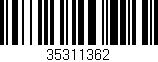 Código de barras (EAN, GTIN, SKU, ISBN): '35311362'