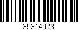 Código de barras (EAN, GTIN, SKU, ISBN): '35314023'