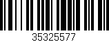 Código de barras (EAN, GTIN, SKU, ISBN): '35325577'