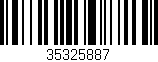 Código de barras (EAN, GTIN, SKU, ISBN): '35325887'