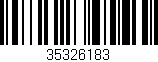 Código de barras (EAN, GTIN, SKU, ISBN): '35326183'