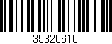 Código de barras (EAN, GTIN, SKU, ISBN): '35326610'