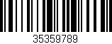 Código de barras (EAN, GTIN, SKU, ISBN): '35359789'
