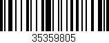 Código de barras (EAN, GTIN, SKU, ISBN): '35359805'