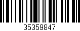 Código de barras (EAN, GTIN, SKU, ISBN): '35359847'