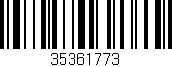 Código de barras (EAN, GTIN, SKU, ISBN): '35361773'