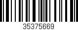 Código de barras (EAN, GTIN, SKU, ISBN): '35375669'