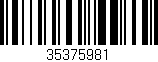 Código de barras (EAN, GTIN, SKU, ISBN): '35375981'