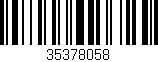 Código de barras (EAN, GTIN, SKU, ISBN): '35378058'