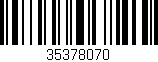 Código de barras (EAN, GTIN, SKU, ISBN): '35378070'